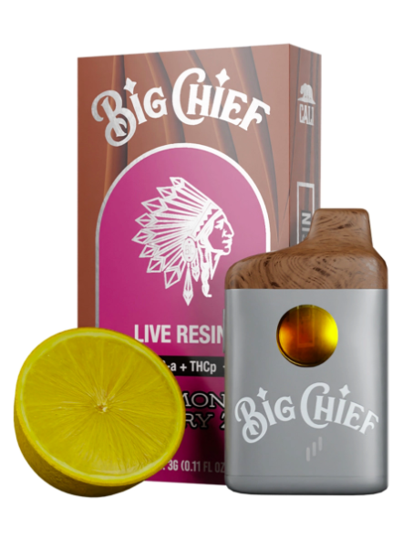 Lemon Berry Big Chief Live Resin THC-a Disposable Vape | 3G Hybrid